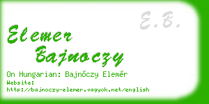 elemer bajnoczy business card